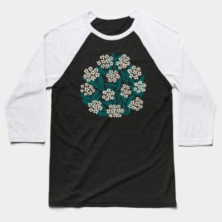 Delicate blooms in green and brown Baseball T-Shirt